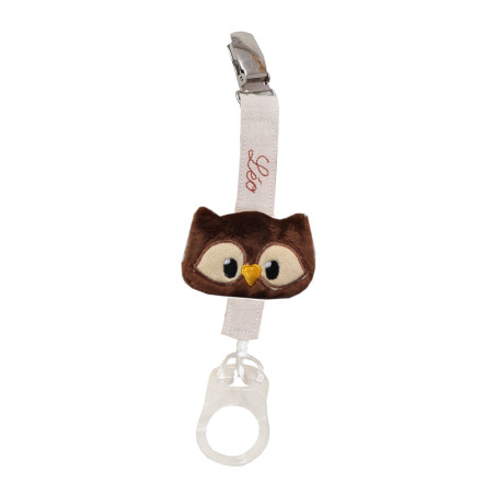 Attache tétine hibou